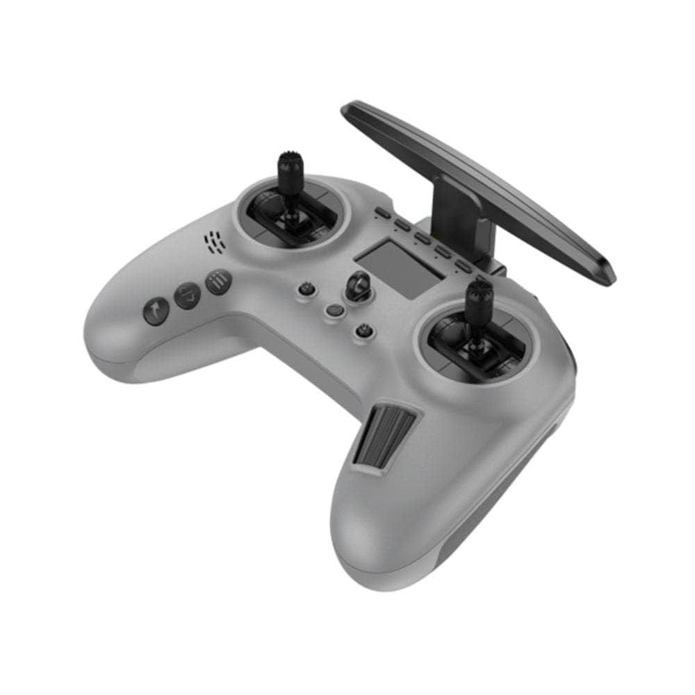 Front view of the Jumper T-Pro radio transmitter highlighting its controls and display.